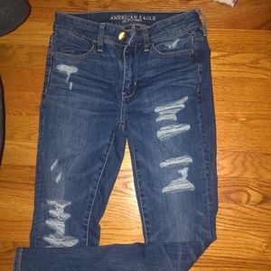 AEO ripped jeans high waisted